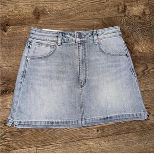 High rise mini skirt - mid blue